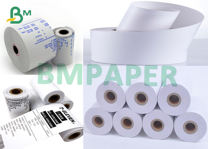 Wood Pulp White Thermal Paper For Tickets 48gsm 55gsm 65gsm 70gsm