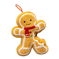 Contoh Gratis Gantungan Kunci Manusia Roti Jahe Natal Mainan Boneka Super Lembut dengan Isian Kapas PP Hasil Cuci yang Nyaman