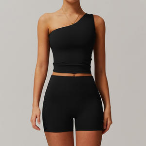 RUIQUWIN Ensemble de yoga confortable à séchage rapide pour femmes Gilet sexy Leggings de yoga respirants Ensemble de sport fitness décontracté - Product Image 4