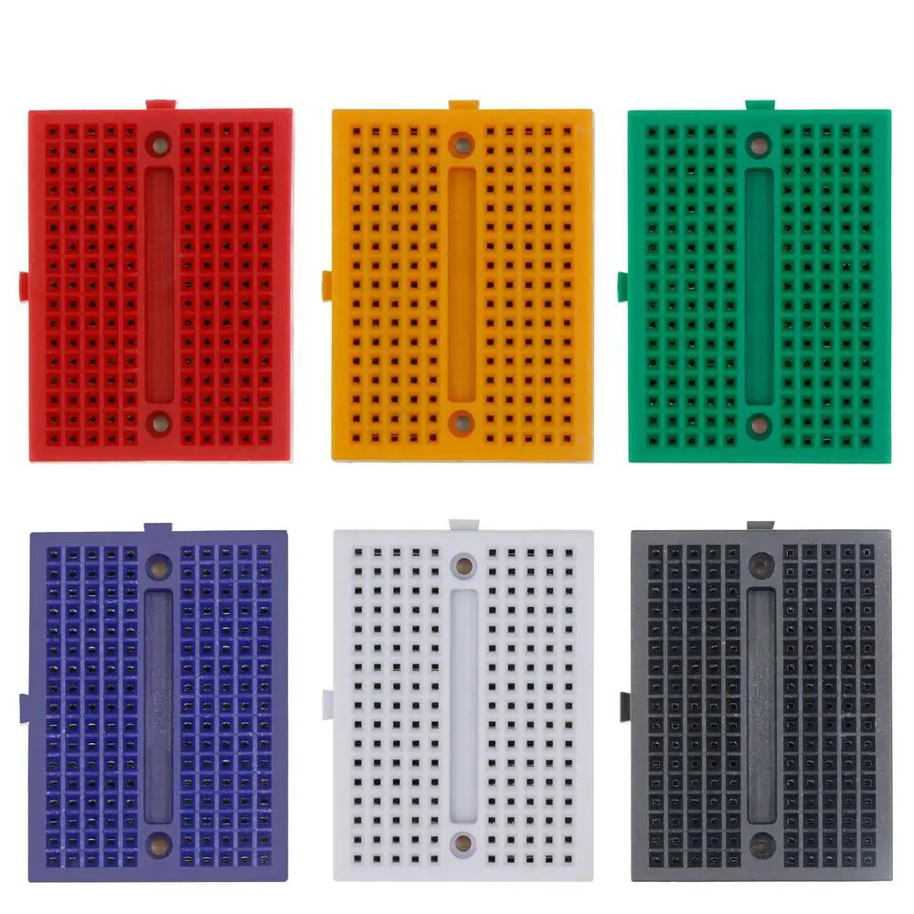 6 Pcs Mini Breadboard Kit with 170 Tie Points - Solderless SYB-170 Prototype PCB Bread Board , Raspberry Pi, and More