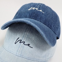 Gorras de Béisbol de 6 Paneles al por Mayor de Fábrica, Personalizadas para Adultos y Niños, Estilo Casual Desestructurado, Lavado Denim, Bordado Simple, Gorras Tipo Dad Hat