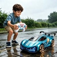 WGNRC JY-3022B Coche de Acrobacias RC a Escala 1/16 con Pulverizador, Juguetes de Coche RC con Luces LED y Música, Coche de Acrobacias RC de Simulación con Derrapes