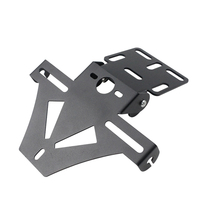 Support de plaque d'immatriculation arrière universel pour moto, multifonction, réglable, avec lampe LED