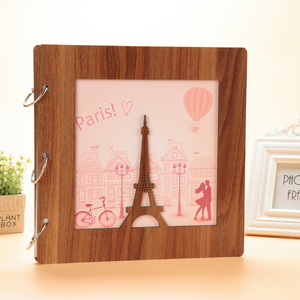 <span class=keywords><strong>Album</strong></span> Fotografico Tascabile in Legno Intagliato 29*29cm con Rilegatura a Spirale e Capacità di Oltre <span class=keywords><strong>200</strong></span> <span class=keywords><strong>Foto</strong></span> per Conservare e Organizzare Ricordi - Product Image 5