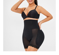 LYNMISS Leggings BBL avec coussinets de hanche, rehausseur de fesses, design en dentelle transparente, taille haute, gaine amincissante avec rembourrage des hanches