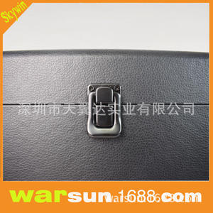 Caja de almacenamiento portátil Skywin de 350x170x335 mm, estuche de cuero negro mate para discos de vinilo, caja de regalo duradera - Product Image 5