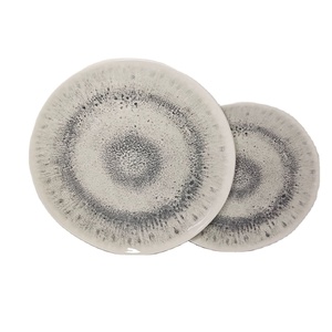 Rétro Splash-Ink Mélamine Dîner Ensemble Commerce Extérieur Fourniture Ins Style Irrégulier Assiette Saladier Vaisselle Motif Type Plante - Product Image 3