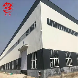 Üretim tasarımı Modern çelik yapı çerçeve bina montajlı büyük açıklıklı depo bina depolama alanı