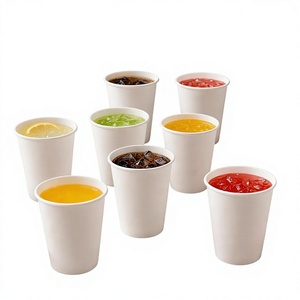 Gobelets en papier blancs 8oz à paroi simple, jetables, pour les fêtes d'anniversaire - Product Image 1