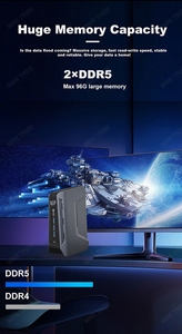 Mini PC Ultra5 125H Ultra7 155H 165H Windows11 DDR5 NVME <b>SSD</b> 3x4K Display Wifi6 4USB RJ45 Lan Gaming Mini Desktop Computer - Product Image 3