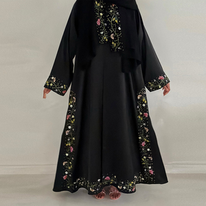 Abaya brodée opulente Loriya pour femmes musulmanes, mode islamique de Dubaï, <span class=keywords><strong>robe</strong></span> <span class=keywords><strong>longue</strong></span> formelle - Product Image 5