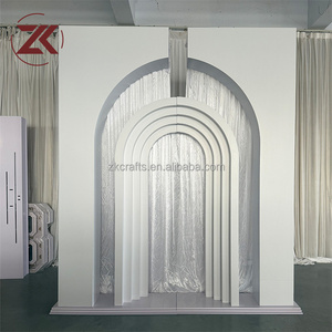 Support à <span class=keywords><strong>champagne</strong></span> mural en acrylique blanc miroir de haute qualité ZKAI pour décoration de mariage - Product Image 5