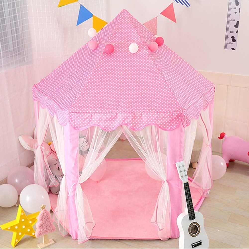 Princess Tent Girls Large Playhouse Kids Castle Play Tent Toy Tent for Children Indoor and Outdoor Game