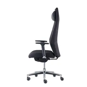 Silla de oficina en casa de alta calidad, asiento ajustable de tela, profundidad de respaldo alto, silla de oficina ergonómica ejecutiva