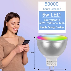 9 wát MR16 LED thông minh bóng đèn AC/DC12V gu5.3 cơ sở Wifi Color Changing Spotlight với ứng dụng điều khiển RGB Dimmable Đèn trần - Product Image 4