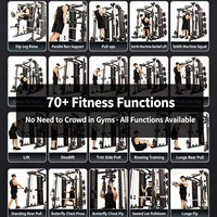 Machine Smith multifonctionnelle pour la maison, équipement de musculation 8-en-1, pile de poids en métal de 150 kg, entraînement complet du corps, certifiée FRS CE