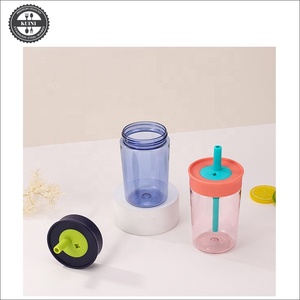 แก้วพลาสติกไร้สาร BPA สำหรับเด็กพร้อมหลอดยืดหยุ่<span class=keywords><strong>น</strong></span>ทนทา<span class=keywords><strong>น</strong></span>ต่อการหกทำความสะอาดง่ายขวด<span class=keywords><strong>น</strong></span>้ำสำหรับเด็กเหมาะสำหรับการเดินทางข<span class=keywords><strong>น</strong></span>าด15ออ<span class=keywords><strong>น</strong></span>ซ์ - Product Image 4