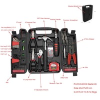 Ningbo Factory 129PCS Acero al carbono Hogar DIY Manual Juego de herramientas de mano para reparación del hogar