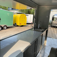 Camion de nourriture Café Hambourg Chariot BBQ Pizza Four Street Food Trailer avec entièrement équipements de cuisine