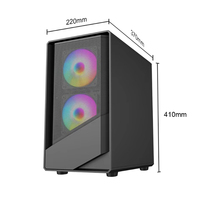 Boîtier PC Gamer AntarcChill de haute qualité, nouveau design, cabinet PC MATX, USB3.0, verre trempé, tours d'ordinateurs