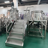 Mélangeur émulsifiant homogénéisateur hydraulique en acier inoxydable haute performance pour crème cosmétique et beurre, avec pompe à vide 50L-500L