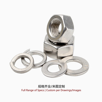 Mur Baut Hexagonal Baja Tahan Karat 201 GB52 Pengganti Baja Karbon Metrik M3-M30 Mur SS Ekonomis untuk Perakitan Furnitur Dalam Ruangan