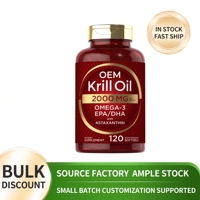 Meilleures ventes 2026 : Compléments alimentaires en dropshipping, Huile de Krill OEM 2000mg, 120 gélules molles, Oméga-3 EPA DHA + Astaxanthine