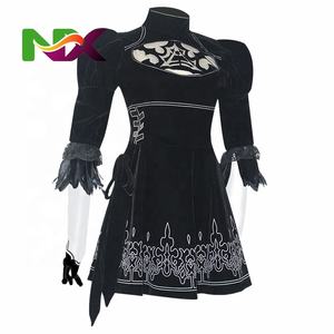 Costume de <span class=keywords><strong>cosplay</strong></span> Nier Automata <span class=keywords><strong>2B</strong></span>, robe de guerrière robotisée d'anime, tenue de jeu de rôle, stock de vente en gros d'usine - Product Image 3