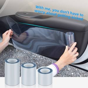 Film de protection universel pour portière de voiture, autocollant transparent anti-rayures et anti-salissures pour peinture, pare-chocs avant et toit, effet peau de rhinocéros - Product Image 2