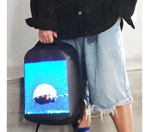 Mochila Deportiva <span class=keywords><strong>de</strong></span> Promoción con Pantalla LED a Todo Color, Control por Aplicación Móvil, Pantalla Dinámica, Mochila Digital Inteligente con LED - Product Image 1