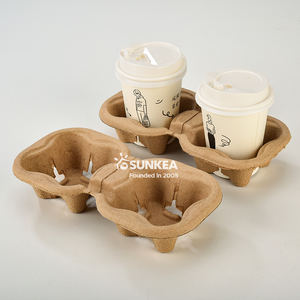 Tek kullanımlık kağıt kahve bardağı kraft karton paket kahve kupası tutacağı taşıyıcı saplı - Product Image 4