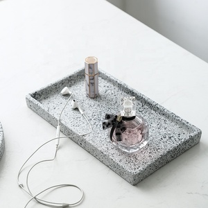 Plateau en céramique, granit et <span class=keywords><strong>marbre</strong></span> de style scandinave européen, écologique, pour <span class=keywords><strong>service</strong></span> de mariage, vaisselle créative en pierre, plateau de rangement - Product Image 5