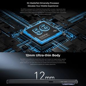 Versión global Oukitel WP52 5G Smartphone resistente 6,6 "HD + Pantalla 4GB + 256GB MTK Dimensity 6100 + Octa Core 6500mAh 48MP Cámara - Product Image 2