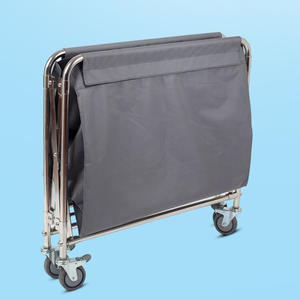 स्टेनलेस स्टील होटल सफाई कार्ट लिनन ट्रॉली, घर में बड़ी क्षमता वाले लॉन्ड्री ट्रॉली शांत-पहिया सफाई आयोजक - Product Image 3