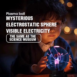 Lampada a Sfera al Plasma KSF da 3 Pollici, <span class=keywords><strong>Globo</strong></span> Sensibile al Tocco, Alimentato USB/Batteria, Nebulosa con Fulmini, Giocattolo Innovativo per Bambini - Product Image 3