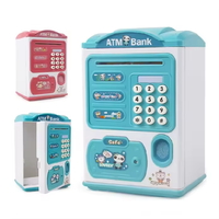 Tirelire électronique ATM authentique pour enfants avec mot de passe, clé et empreinte digitale – Jouet pour économiser de l'argent