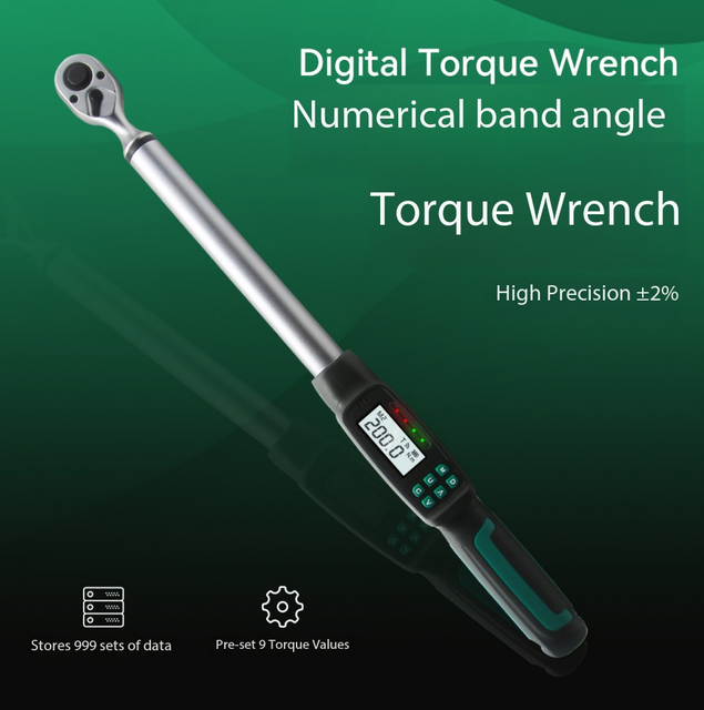 Electronic Smart Digital Torque Wrench With Angle WiFi Bluetooth RF Torque High Precision Force Measuring Kg Wrench