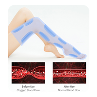 Masseur de jambes à compression d'air avec chaleur |   Appareil de stimulation de la circulation et de drainage lymphatique pour la récupération