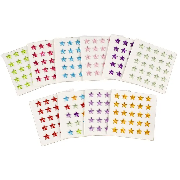 Wholesale 3d diamond rhinestones face crystal gem stickers for nail decoration