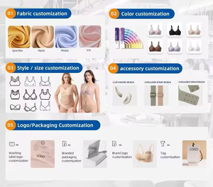 Của phụ nữ cộng với kích thước áo ngực liền mạch xuyên biên giới thương mại nước ngoài rắn paramilia cho ngực lớn không có thép vòng thạch keo đồ lót cup - Product Image 5