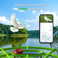 Hibirds 4MP 5200mAh batterie 1.8L capacité mangeoire à oiseaux caméra solaire AI identifier les chassant les écureuils Capture