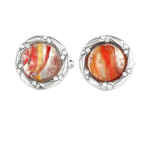 Newly Designed Alloy Round Diamond-studded Business <strong>Cufflinks</strong> for Men and Women Also <strong>Use</strong> Gift <strong>Cufflinks</strong> - Product Image 5