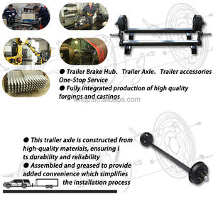 <span class=keywords><strong>Remorque</strong></span> en acier inoxydable personnalisé en usine <span class=keywords><strong>demi</strong></span>-<span class=keywords><strong>essieu</strong></span> de torsion en caoutchouc avec moyeu de roue - Product Image 4