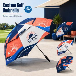 Parapluie de golf personnalisé Coral Energy Field, grand parapluie coupe-vent promotionnel, logo personnalisé imprimé, OEM ODM - Product Image 1