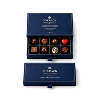Boîte d'emballage en carton rigide de luxe avec logo personnalisé pour chocolats, 8 pièces, tiroir à bonbons, boîte cadeau premium pour aliments pour bébés et bonbons