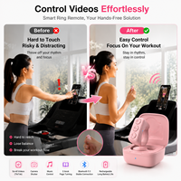 Anillo de Control Remoto para Cámara, Inalámbrico, BT5.3, Recargable, para Selfies, Compatible con iPhone y Android, Transmisión en Vivo, Vlog, IPX4