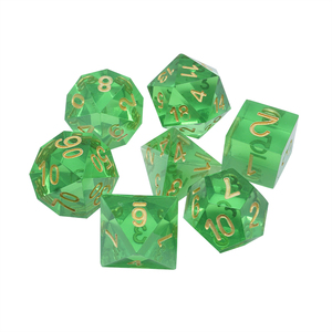 ชุดลูกเต๋าหลายด้าน DND ขอบคม-ลูกเต๋า <span class=keywords><strong>RPG</strong></span> ทำด้วยมือสำหรับเกมบนโต๊ะตัวเลือกโลหะ7-ตายแบบกำหนดเองและแวววาว - Product Image 3