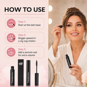 Máscara de Pestañas de Seda de Larga Duración al por Mayor, Gel para Cejas y Pestañas, Marca Privada, Vegano, Resistente al Agua - Product Image 3