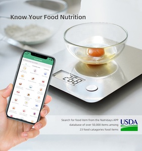 스마트 헬스 영양 균형 식품 비타민 계산 디지털 전자 앱 스테인리스 스틸 LCD 디스플레이 저울 - Product Image 4