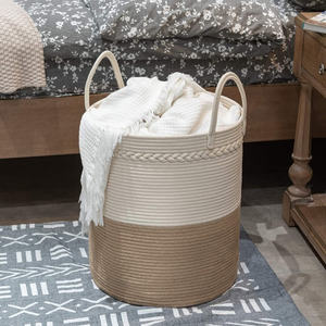 handmade fashion coil weaving cotton <b>rope</b> decorative storage cotton <b>rope</b> coil basket - Product Image 5